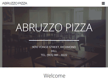 Tablet Screenshot of abruzzopizza.com